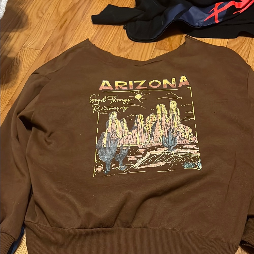 SHEIN Brown Off-the-Shoulder Sweater